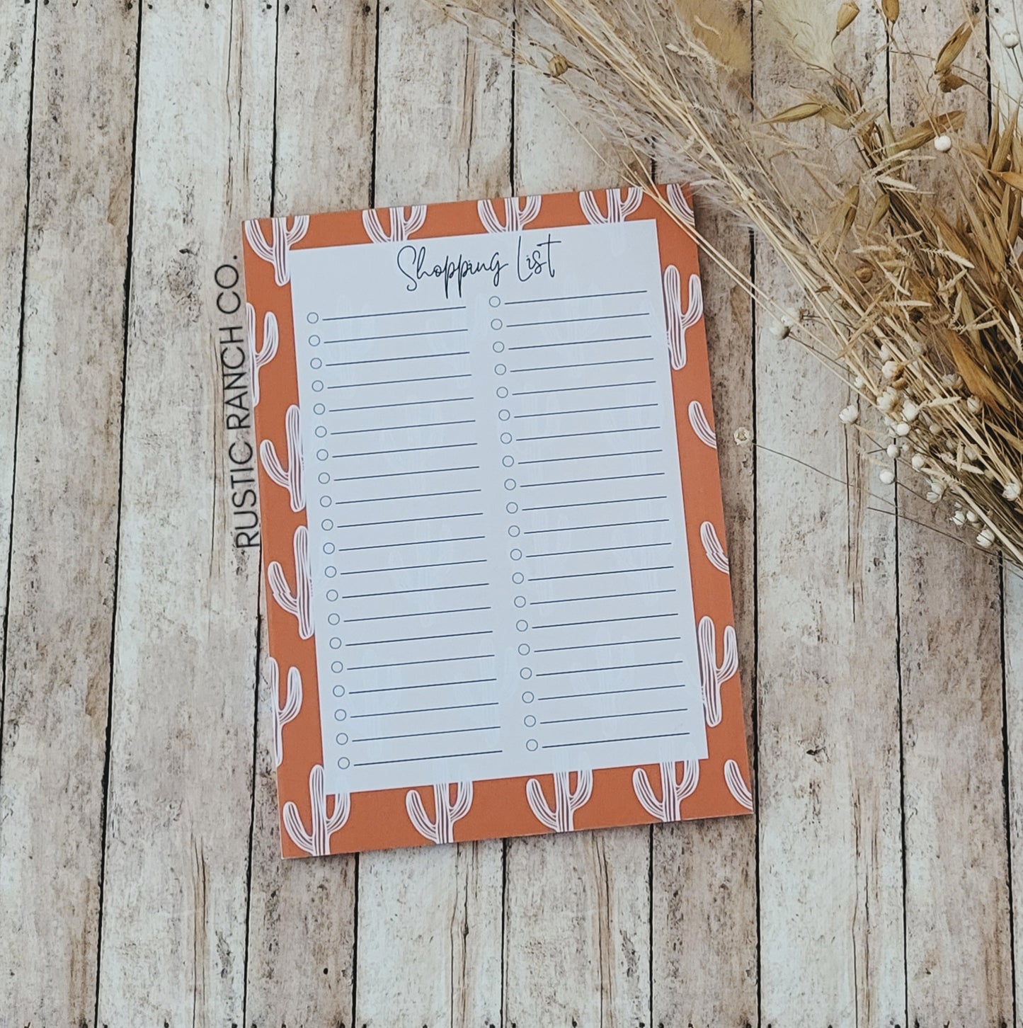 Cactus Shopping List Notepad