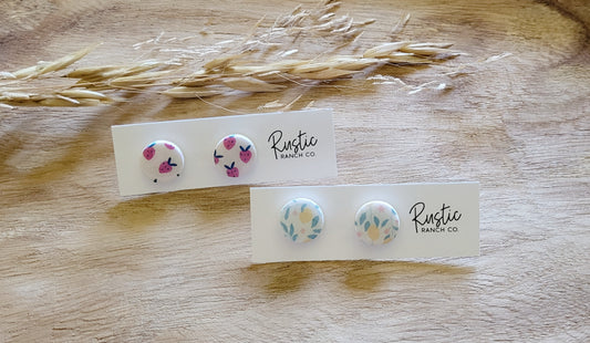 Fruit Print Studs