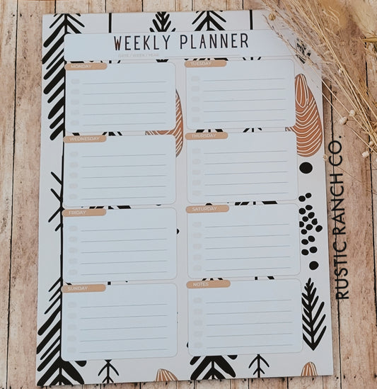 Boho Weekly Planner Notepad