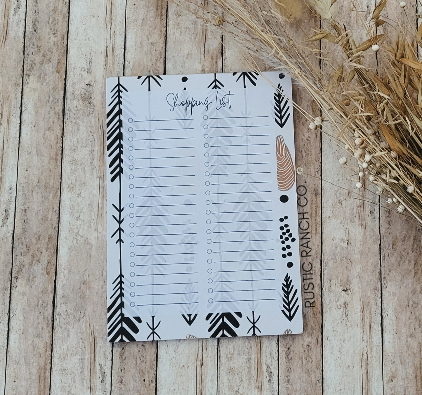 Boho Shopping List Notepad