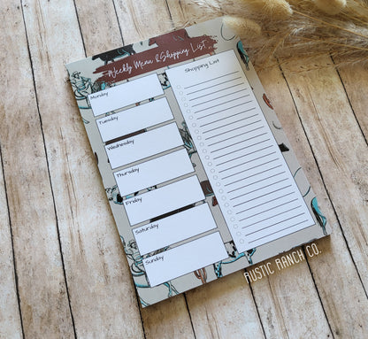 Cattle Drive Shopping List & Meal Planner Notepad